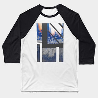 Blue Cityscape early morning Baseball T-Shirt